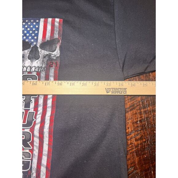 Sturgis Black Hills Rally 2021 Patriot Skull Motorcycle Biker T-Shirt Size XL - Picture 7 of 9